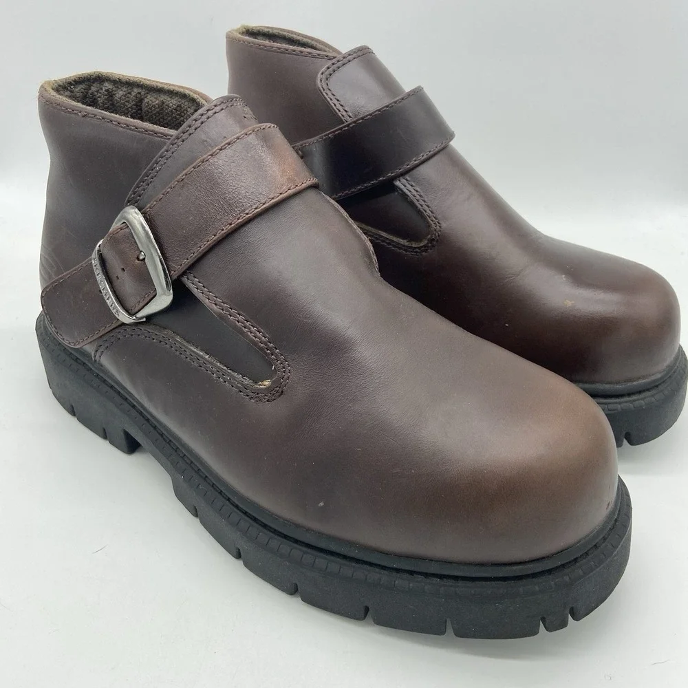 Skechers Mens 8 Boots Vintage SN6909 Chunky Platform Leather Y2K Grunge Gorpcore